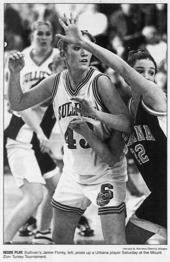 Sullivan's Jamie Florey posts up an Urbana player